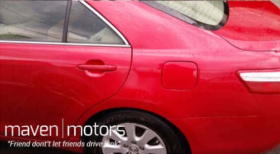 The same car after getting auto body work done